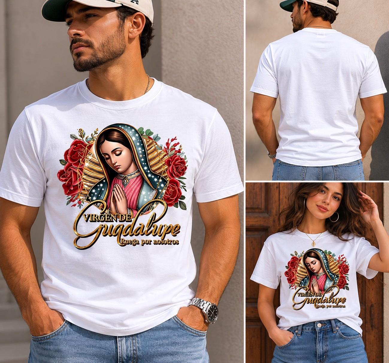 Our Lady of Guadalupe Shirt, Catholic Religious Graphic Tee 4XL