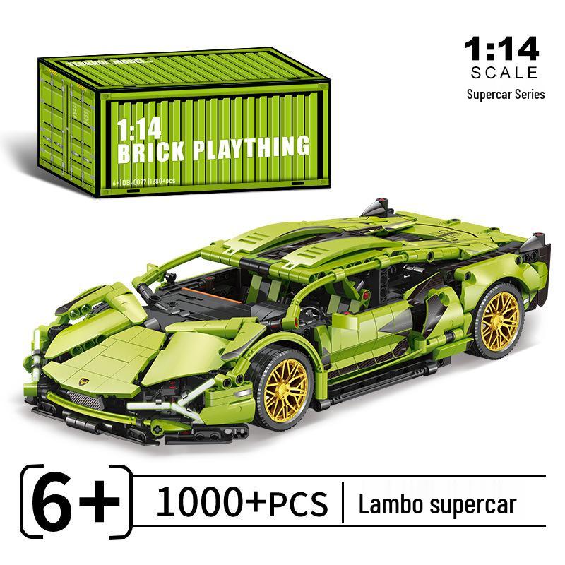 

Совместимый с Лего Зеленый Бык Спорткар - Детская Образовательная Строительная Игрушка