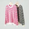Long Sleeve Loose Cardigan Vintage O Neck Sweater Solid Color Knitwear Top Autumn Winter