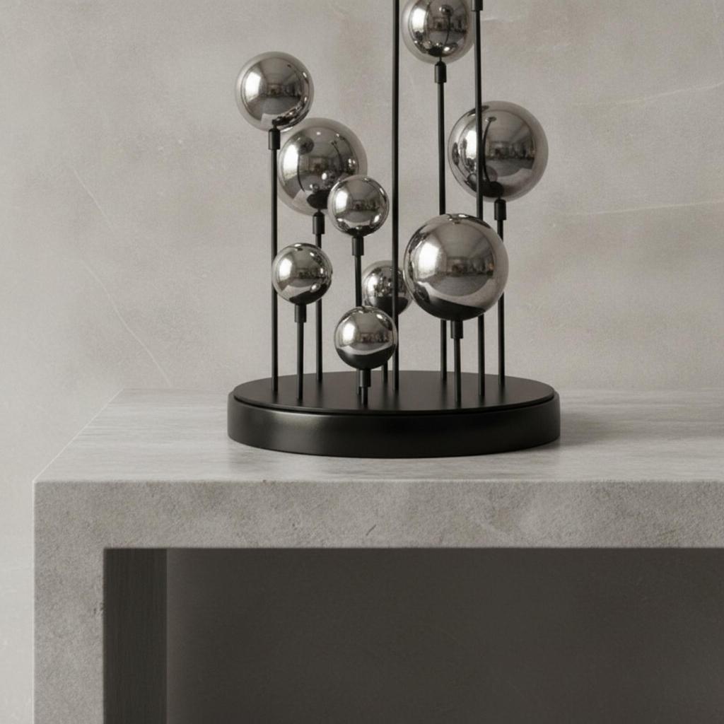 Spherical Ornament Desktop Sculpture Modern BalloonCluster Metal Contemporary Centerpiece