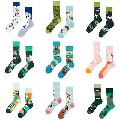 Novelty Cartoon Animals Cotton Unisex Socks Cute Puppy Unicorn Koala Turtle AB Trend Crew Socks Women Men Skateboard Long Socks