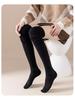 Women's Over-the-Knee Slouchy Boots Socks - Autumn/Spring, Loose Fit, Plus Size, Vertical Stripes
