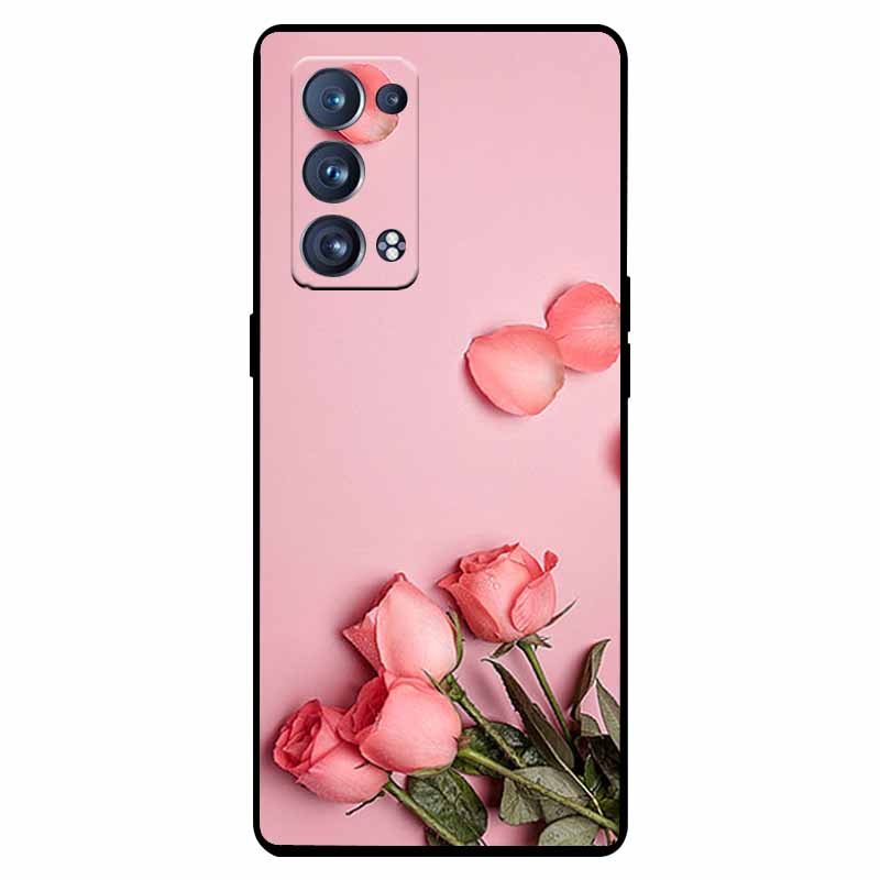 For Oppo Reno 6 Pro 5G Case Snapdragon Shockproof Soft Silicone TPU Back Cover For Oppo Reno 6 Pro CPH2247 Phone Cases Cute Capa