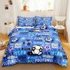 Soccer Duvet Cover Set for Kids Girls Teens Sports Theme Breathable Twin Polyester Quilt Cover