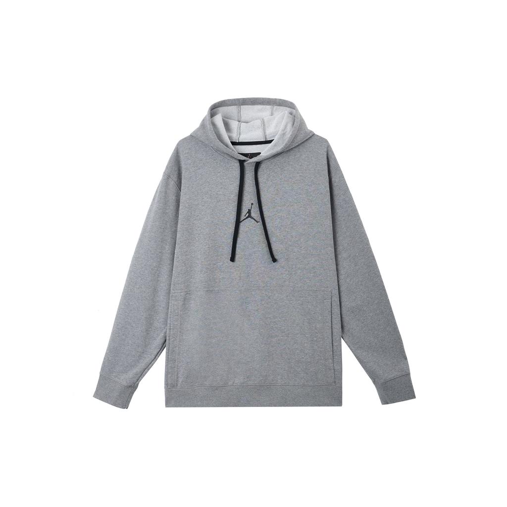 Jordan Dri-Fit Air Solid Logo Print Hooded Long Sleeve Sweatshirt Men Tops Gray DA9860-091