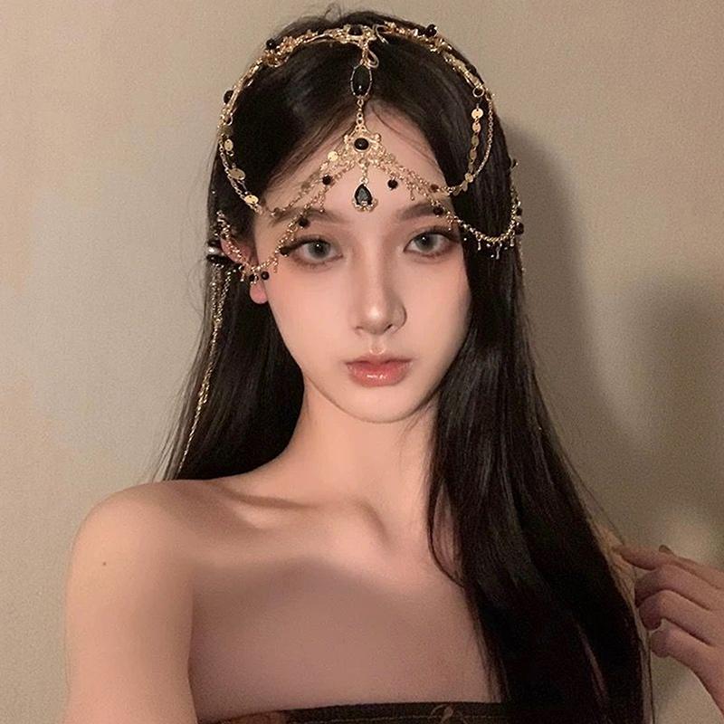 

Солодкий весільний головний убір ручної роботи Весільний ланцюжок для голови Прикраси для волосся для жінок Аксесуари-пов язка на лоб