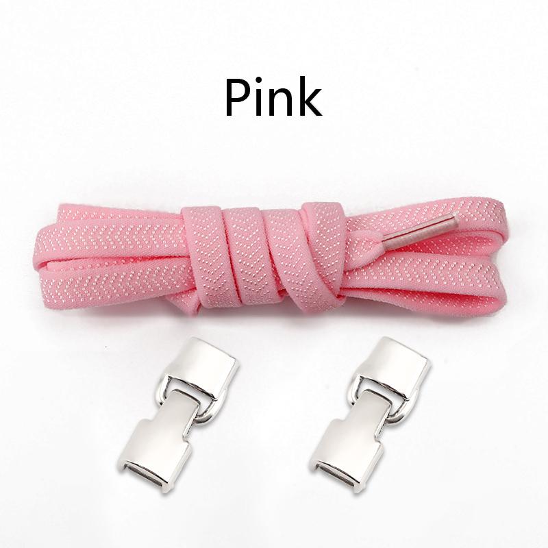 No Tie Shoe Laces Flat Metal Buckle Elastic Shoelaces Casual Shoes for Men and Women Lazy Shoelace Rubber Band Shoestring