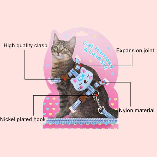 Katzenleine Starkes Westendesign Wiederverwendbarer Gurt Sicherheitsseil für Draußen