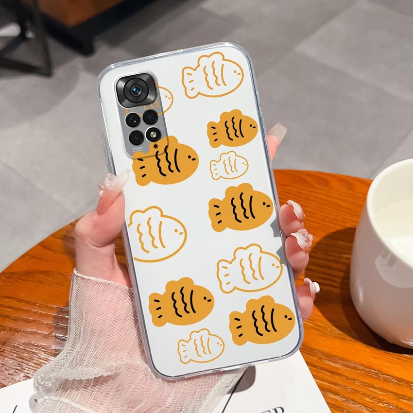 Para Redmi Note 11 11S 11T 12 12S Pro Plus Turbo Capa de Telefone Padrão de Laço Rosa Bonito Silicone Transparente de Alta Qualidade Capa Antiderrapante Para Carcaça Redmi