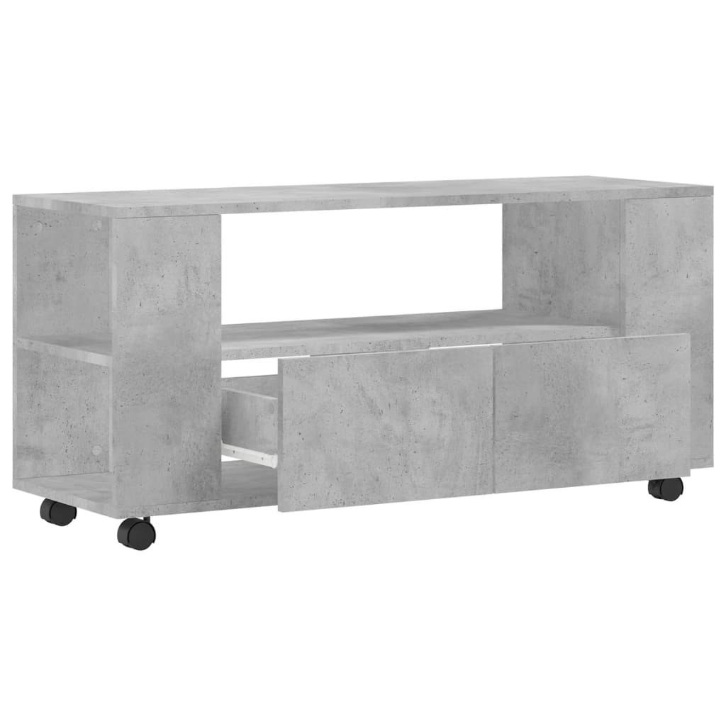vidaXL TV-Schrank Betongrau 102x34,5x43 cm Holzwerkstoff