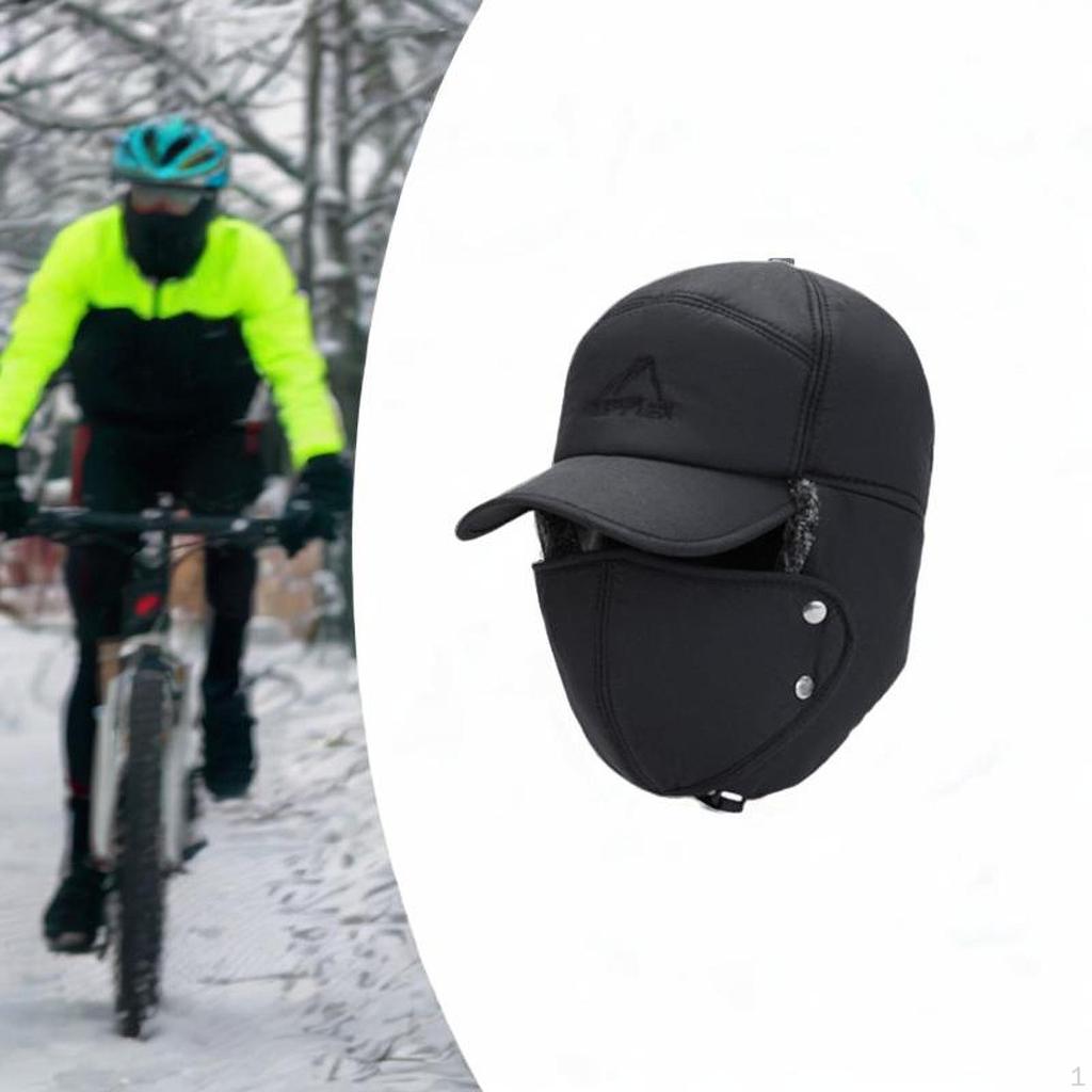 Winter Trapper Hat Casual Headwear Thermal for Outdoor Hiking Ski Biking Camping