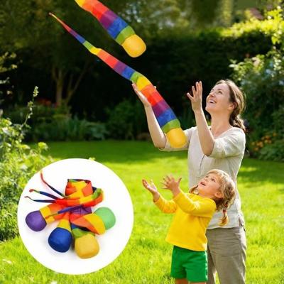 Outdoor Meteor Ball Children Throwing Sandbags Colorful Ribbon Soft Wind Resistance Ball Sensory Integration Training Equipment