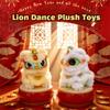 Handmade Lion Dance Plush Toy Cute Chinese New Year Decoration Lion Dance Ornament  Car Decoration