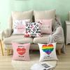 Love Heart Letters Floral Pillowcase Modern Nordic Fashion Pink Cushion Cover Sofa Seat Wedding Decorative Throw Pillows Cover