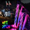LED Whip Light With App Remote Control Spiral RGB Chasing Music Whip Light for UTV ATV RZR Can-Am SXS Polaris Amagi