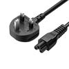 UK Standard Clover Power Cord - HK British 3-Pin Plug with Fused Mickey Tail