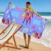 Huntrix Girl Print Beach Towel, Large Soft Quick Dry Towel for Beach Camping Swimming