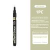 6/1pcs Chrome Pen Marker Reflective Mirror Electroplating Paint Repair Marker For Rock Ceramic Glass 0.8/1/2mm Nib Art Craftwork