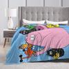Barbapapa Barbamama Family  Blanket  Soft Funny Plush Throw Blanket For Couch Chair Sofa Bed Travel Flannel Bedspread Bed Cover