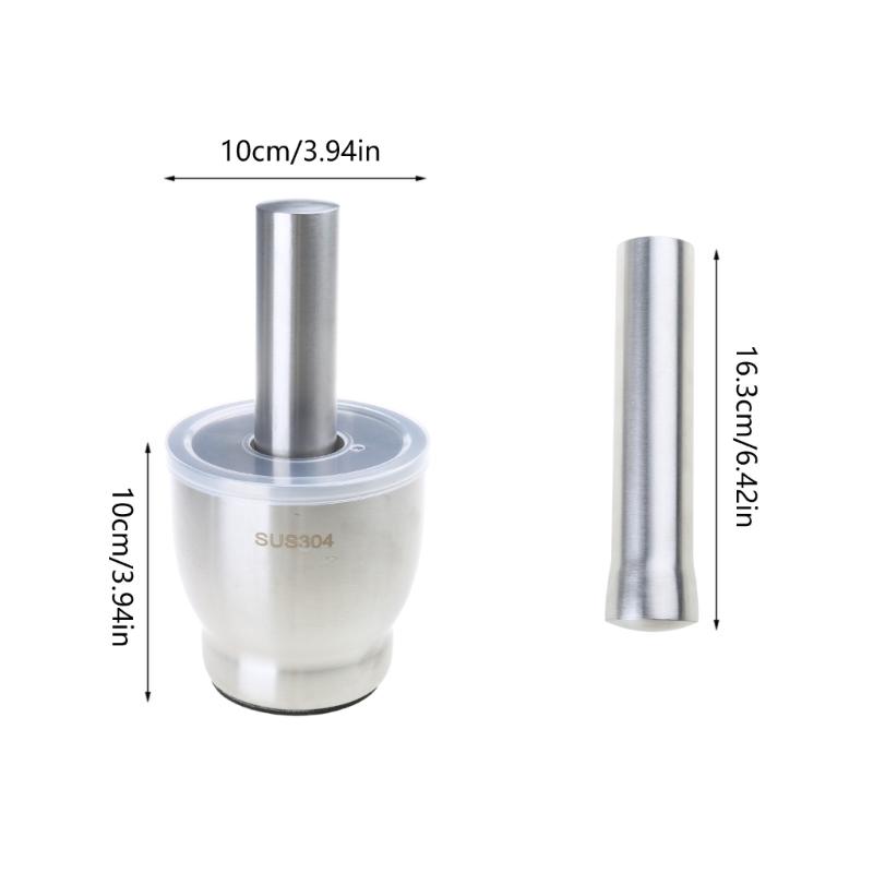 Effektiv mortel och stöt set Matkvarn Pillerkross Kryddkvarn 304 Rostfritt stålmaterial för kök