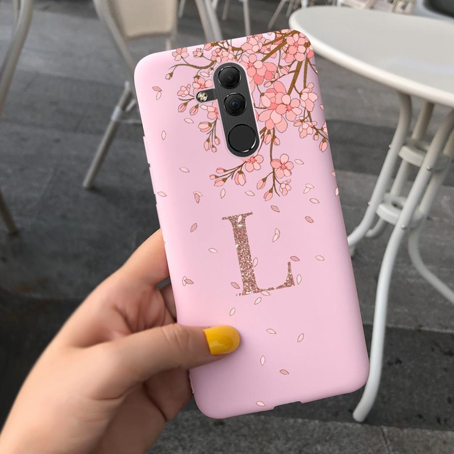 For Huawei Mate 20 Lite Case SNE-AL00 SNE-LX1 Luxury Couple Letters Cover Soft Silicone Phone Case For Huawei Mate 20 Lite Coque