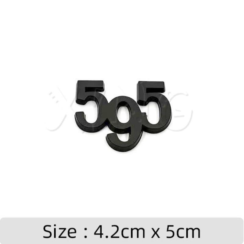 

3D Metal 595 695 Badge Logo Rear Trunk Emblem Decal Car Body Decoration Stickers For Abarth Tunismo Esseesse Competizione 595 чёрный