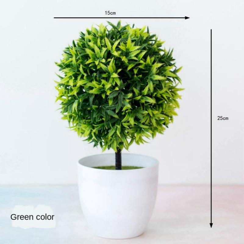 New Green Artificial Plants Bonsai Small Tree Grass Flower Potted Bonsai  Halloween Wedding Christmas Party Home Office Decor