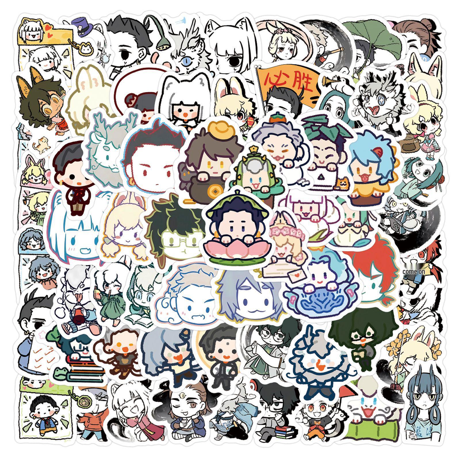100 Cute Q Version Figure Stickers for Phone Cases, Notebooks, and Stationery