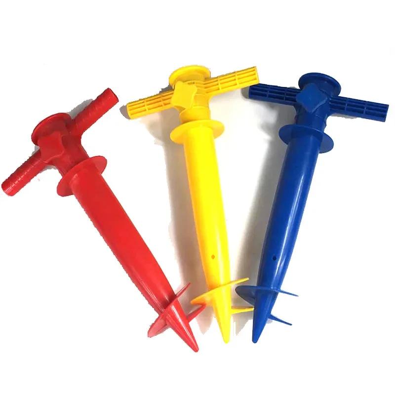 1PC Beach Plastic Ground Plug Spiral Plastic Umbrella Base Beach Umbrella Anchor Base Adjustable Sand Fixation Tool