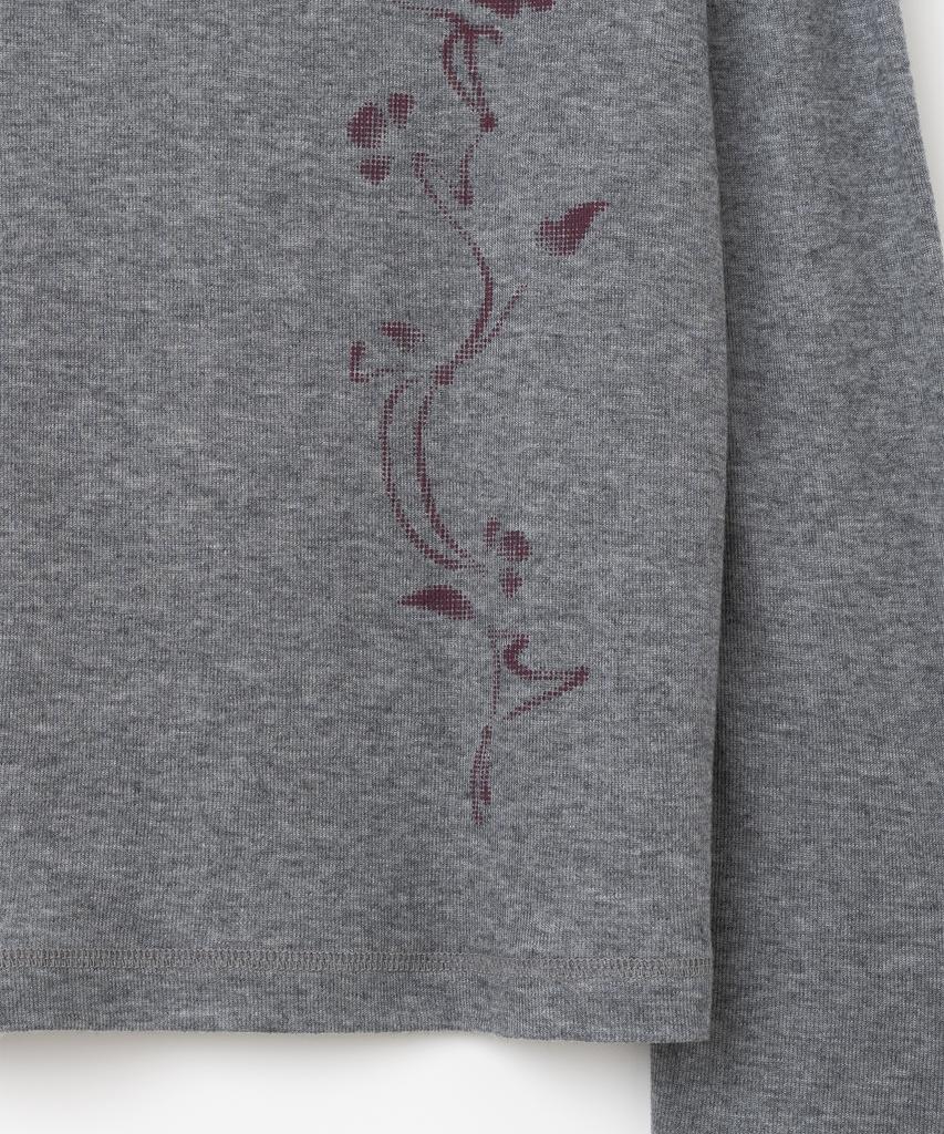 MILLO WOMEN Ribbed Tattoo Long Sleeve [Gray]