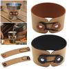 Cork PU Leather Cup Holder Hand Protector Coffee Mug Sleeve Adjustable Cup Sleeve Reusable for Coffee Tea Hot Cold Beverage