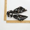 Printed Hairband for Braiding Hair, Hair Tie At The Back of The Head, Ponytail At The Top, Large Intestine-shaped Hair Ring with A Bow Accessory