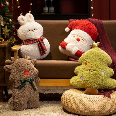 Christmas Ornaments Santa Elk Christmas Tree Holiday Decorations Ambience Plush Props