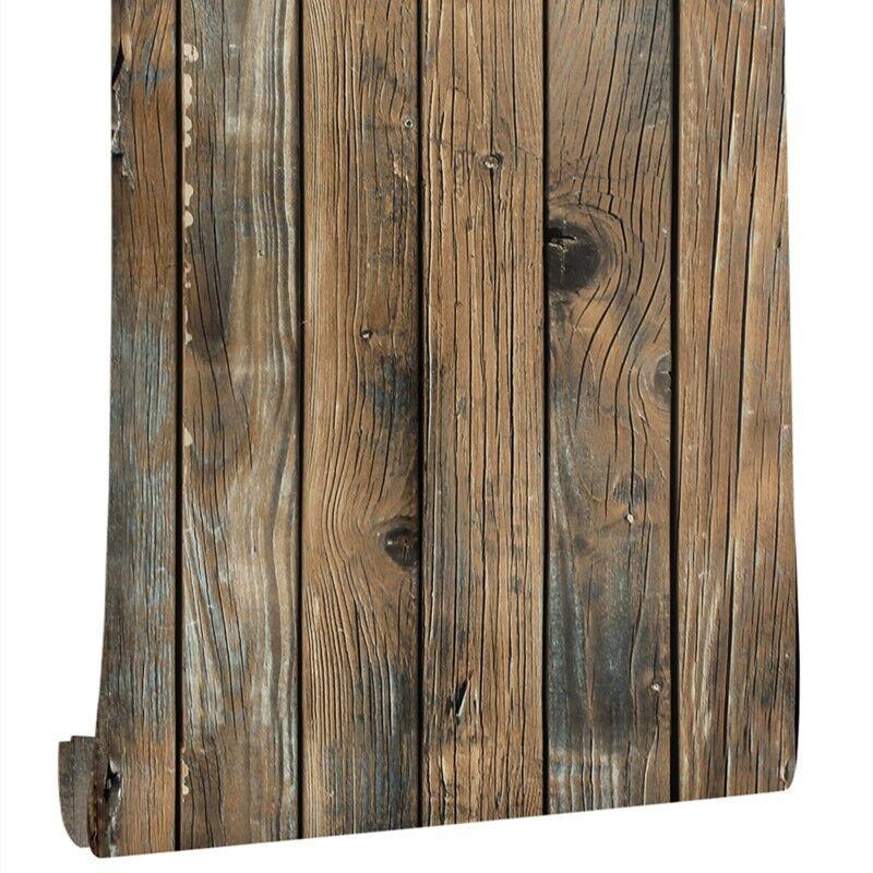 Wood Vinyl Wallpaper Roll Wood Grain Self Adhesive Wallpaper Kitchen Wardrobe Cabinet Furniture Contact Paper Renovation Door
