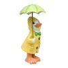 Hand-crafted Duck Statue Artistic Resin Adding Vitality Raincoat Duck Figurine Garden Supplies