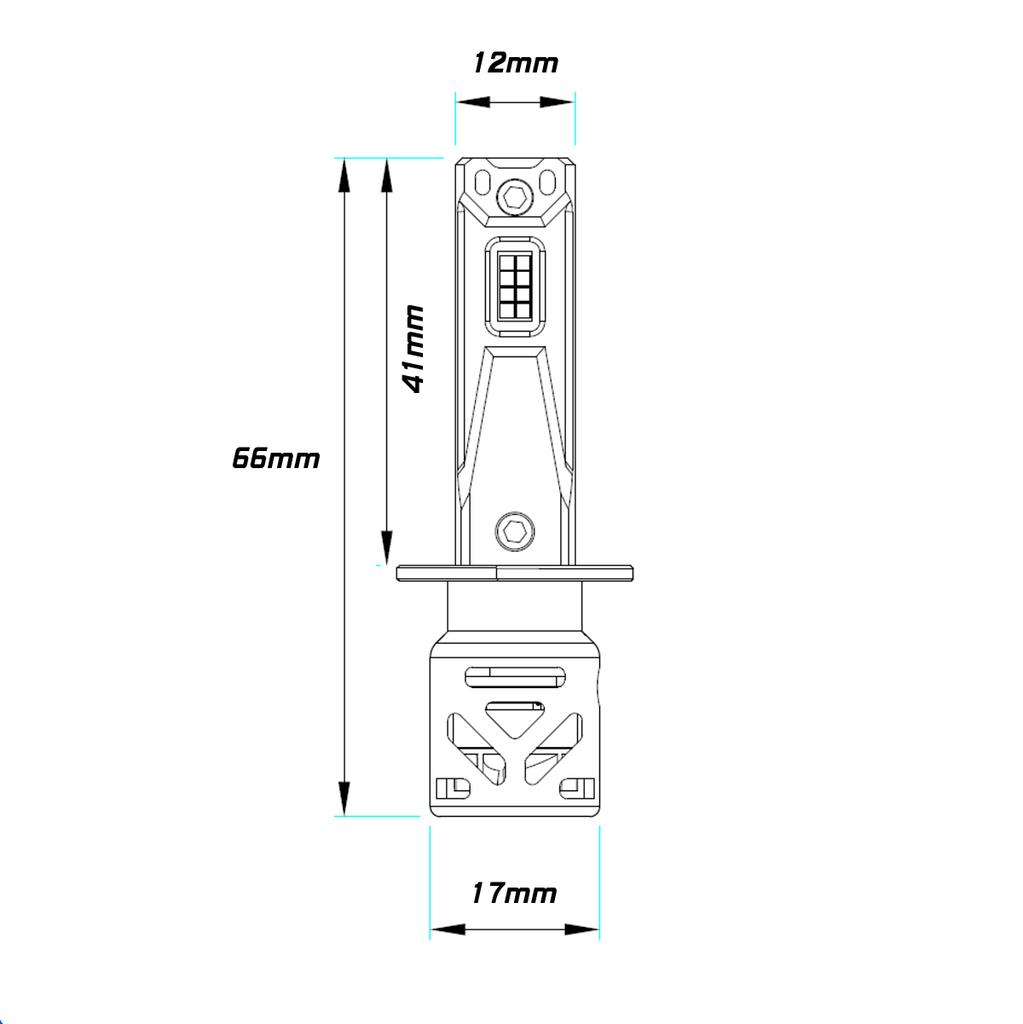 LED Bulbs H1 9V-30V CANBUS CSP 8000lm 2 Pcs Off-Road
