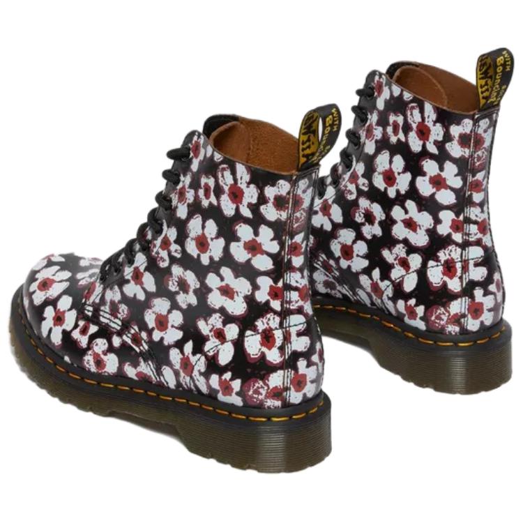 Dr. Martens 1460 Pascal Stivali Versatili alla Moda Donna Stivali Nero Bianco 26456002