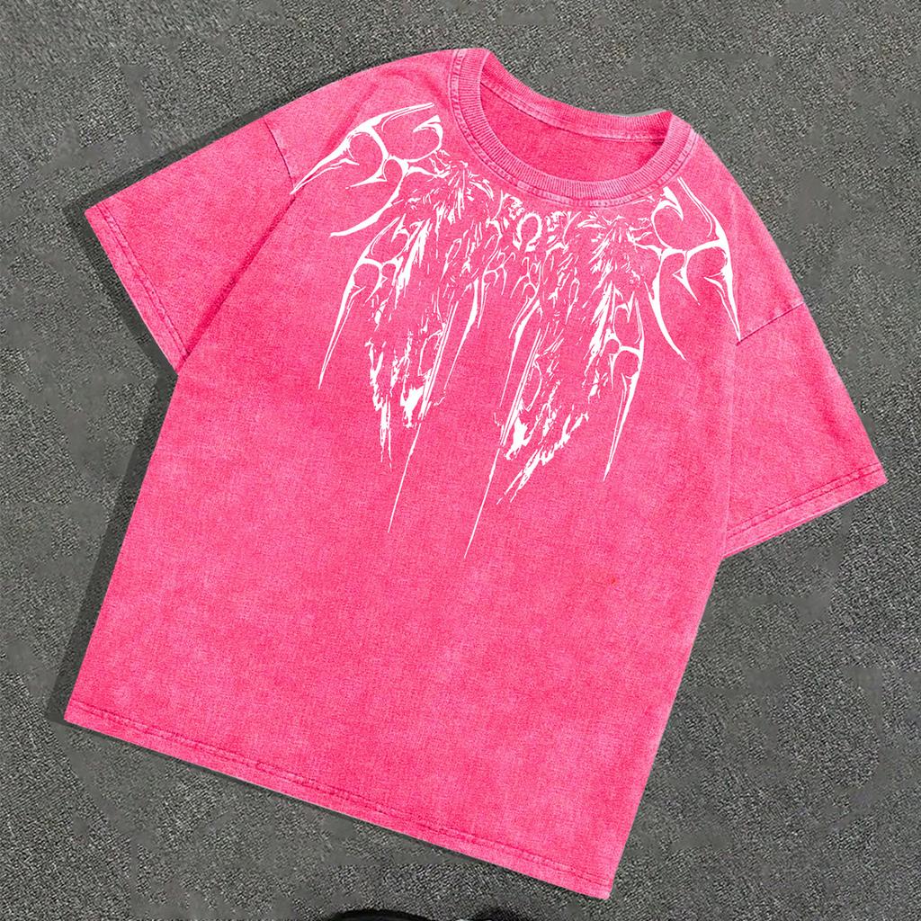 Herren Grafische T-Shirts Shirt Unisex Baumwolle Oversized T-Shirt Kurzarm Vintage Streetwear Lässiges T-Shirt Top