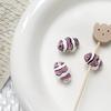 1Pc Stripe Painted Cute Small Fish Beads Charms Ceramic Spacer Loose Beads For Jewelry Making Diy Bracelet Accessories