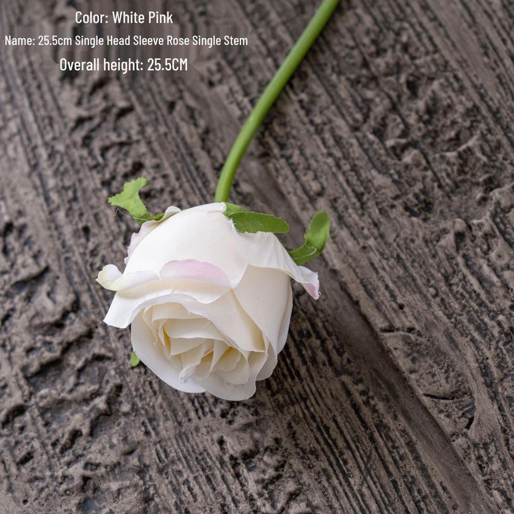 Artificial Single Stem Rose Flower - Ideal for Home Decoration or Wedding Bouquets