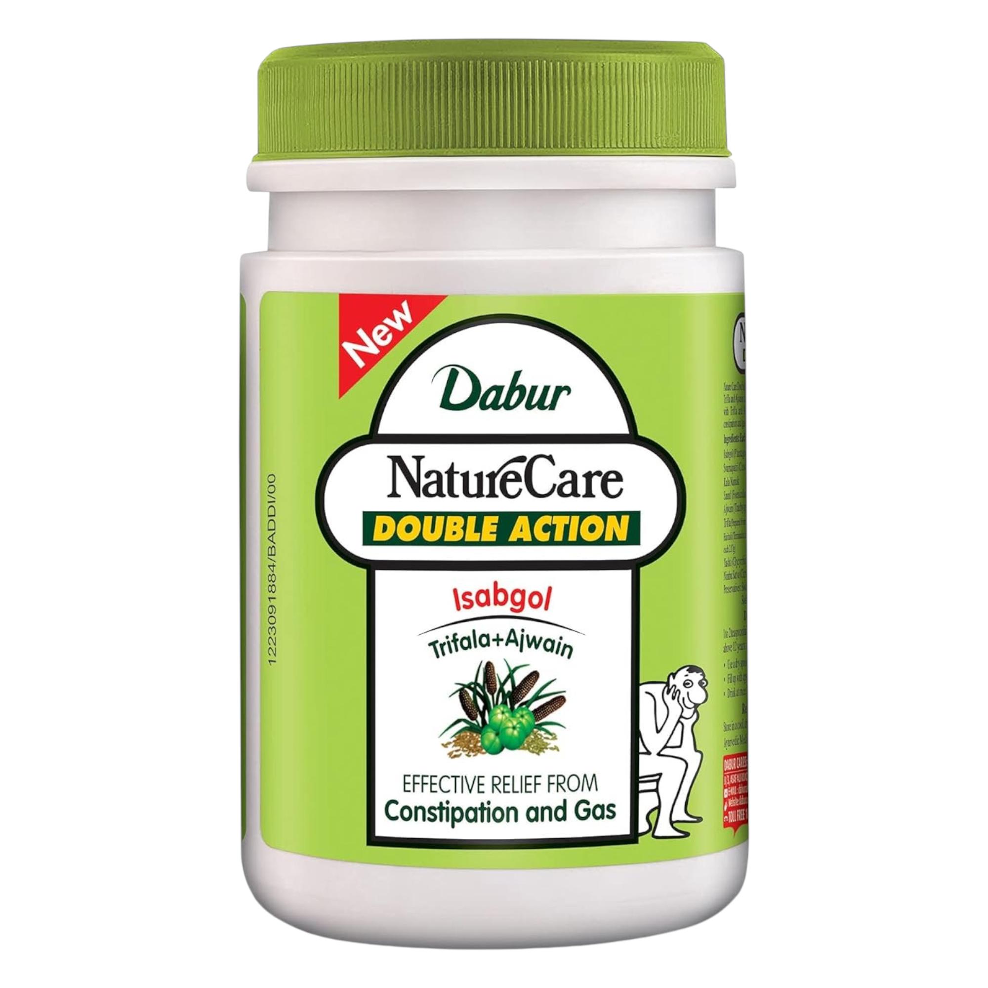 

Dabur Nature Care Isabgol Double Action Powder 100g | Relief From Constipation, Gas & Bloating | Natural Digestive Support With Trifala & Ajwain