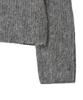 NOIRER Alpaca Boucle Ribbed Zip-Up (Grey)