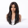 Women's Fashion Long Wavy Wig, Side-Swept Bangs High-Temperature Fiber Synthetic Hairpiece
