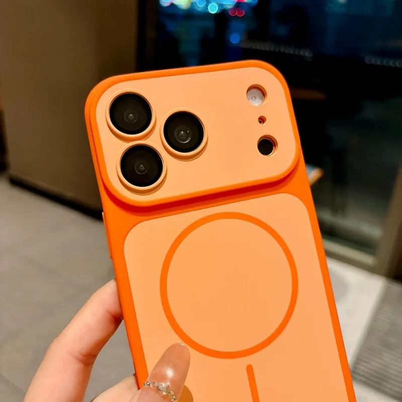 Luxury skin feel for Magsafe magnetic phone case for 17 16 13 15 14 12 11 Pro Max, hardened shockproof protective cover