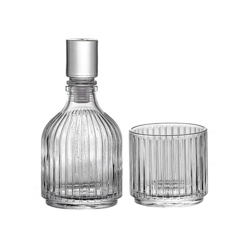 Whiskey Decanter Set with Old Fashioned Whisky Glasses for Liquor Scotch Bourbon or Wine