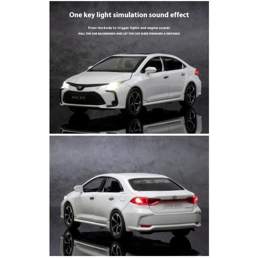 1/32 TOYOTA Corolla Alloy Car Diecast Model Sound & Light Pull Back Toy Children's Toy Kids Gift Birthday Present for Boys