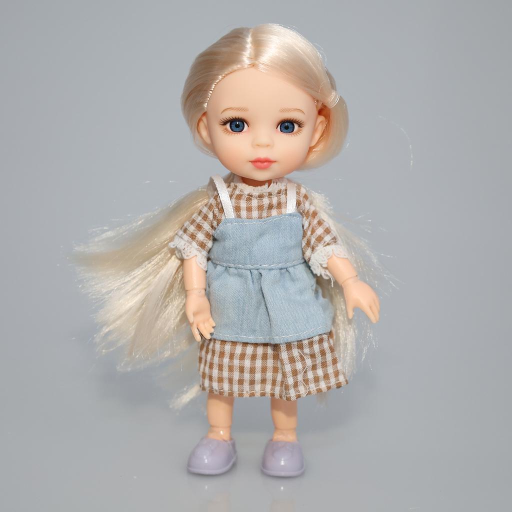 AKODEERD 16cm Girl Doll Mini Cute Fashion Doll With Clothes Ball Jointed Body Toys For Kids Birthday Gifts To Accompany