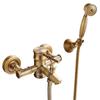 Antique Bathroom Shower Faucet Hot and Cold Bathtub Mixer Crane Tap Wall Mount Brass Material bamboo bath set