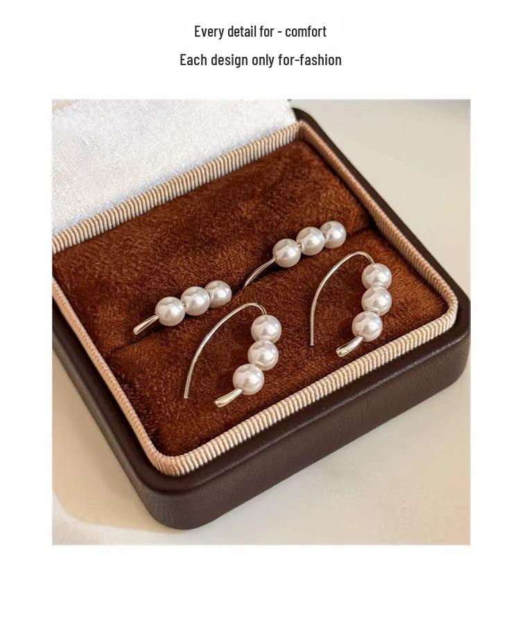 S999 Sterling Silver Pearl Earrings - Simple, Elegant, Anti-Allergic Studs with Hooks