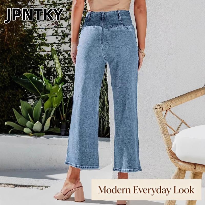 JPNTKY Women's Fashion Casual Solid Color Print Pants & Capris